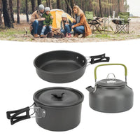 Camping Outdoor Cookware Set, Non-Stick Outdoor Folding Pot Pan Kettle Kit