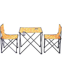 Foldable Outdoor table with 2 chairs